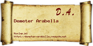 Demeter Arabella névjegykártya